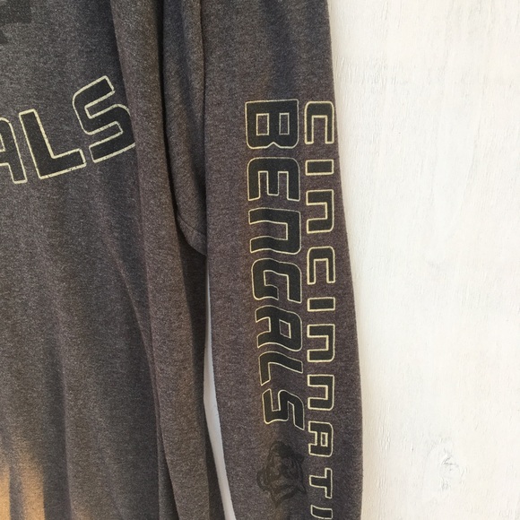 NFL Cincinnati Bengals Team Apparel Charcoal Logo T-Shirt SZ XL. - Picture 3 of 6